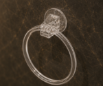 Close-Up of AquaBath Transparent ABS Wall Mounted Towel Ring Holder