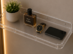 Close-Up of AquaBath Transparent ABS Wall Mounted Storage Shelf