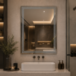 AquaBath Back Frosted Bathroom Mirror Front View 18 × 24 Inches