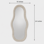 Dimension View of AquaBath Designer Irregular Floor Mirror 18 × 24 Inches