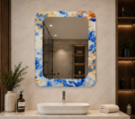 AquaBath Double Glass Decorative Mirror Front View 18 × 24 Inches