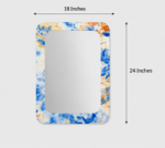 Dimension View of AquaBath Double Glass Decorative Mirror 18 × 24 Inches