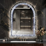 AquaBath Diamond LED Mirror 18x24 Inches with 3 LED Light Modes