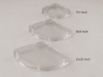 AquaBath Transparent ABS Corner Shelf Set Available in 7×7, 9×9 and 11×11 Inches