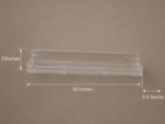 Dimension View of AquaBath Transparent ABS Wall Shelf Showing 18 × 5.5 × 2 Inch Size