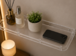 Close-Up of AquaBath Transparent ABS Wall Mounted Storage Shelf