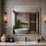 AquaBath SS Frame Bathroom Mirror Front View 24 × 24 Inches