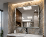 AquaBath Bevelled Wall Mirror Front View 24 × 18 Inches 5mm Glass